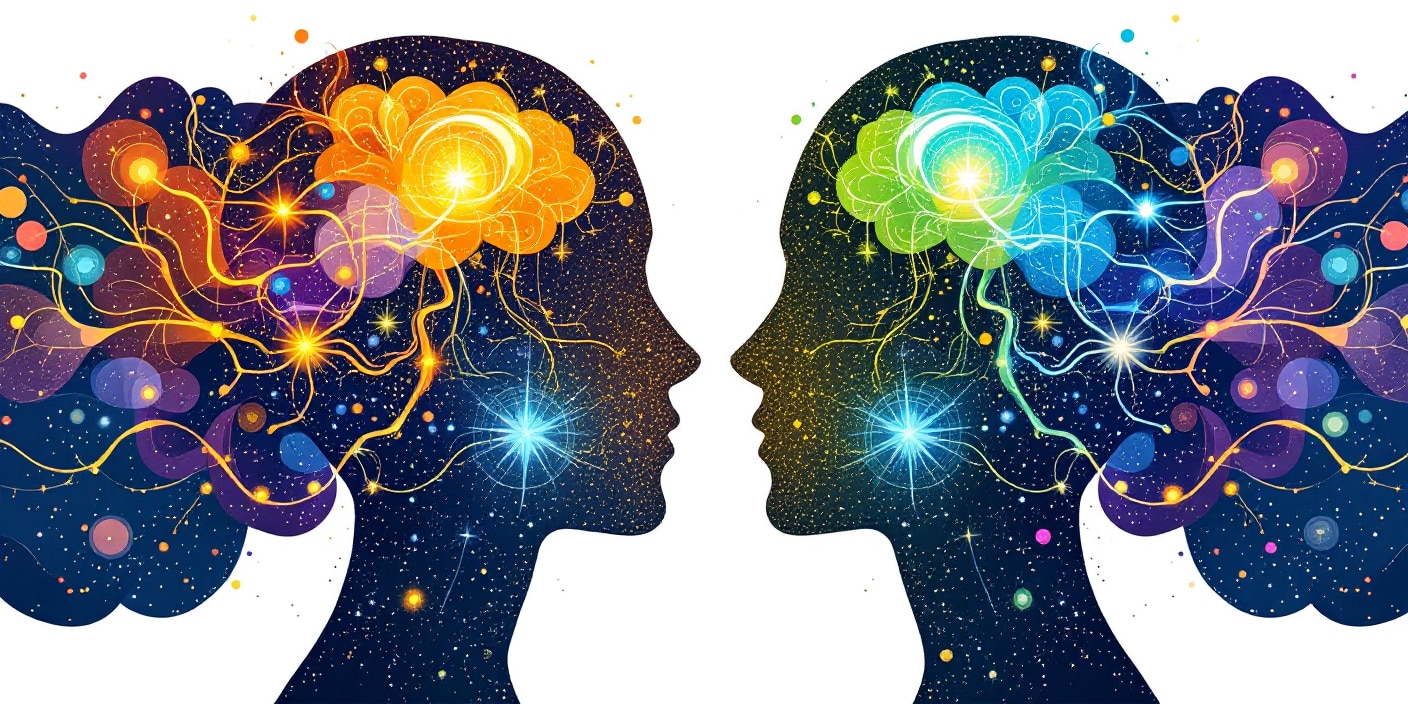 Représentation artistique de l'équilibre émotionnel et mental