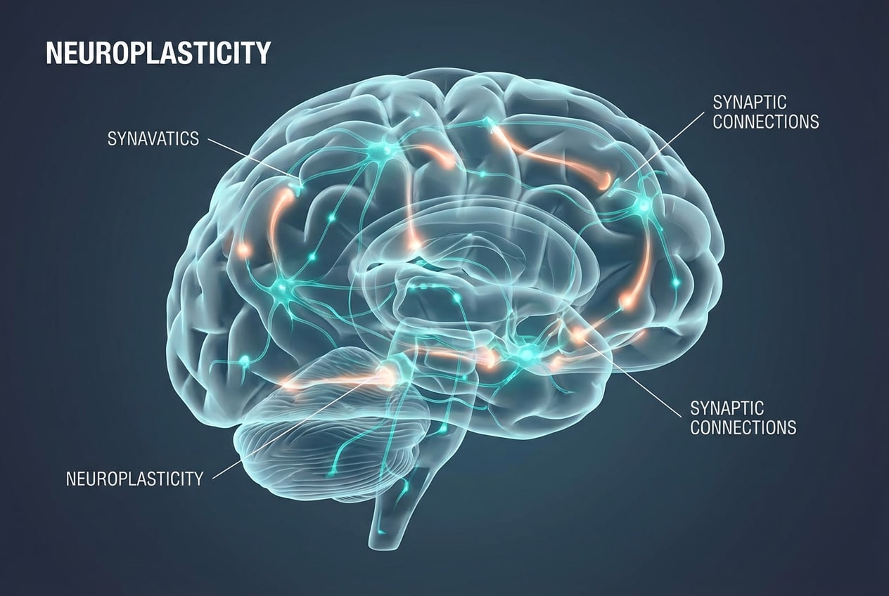 Illustration des connexions synaptiques lors de la création d'un ancrage neurologique